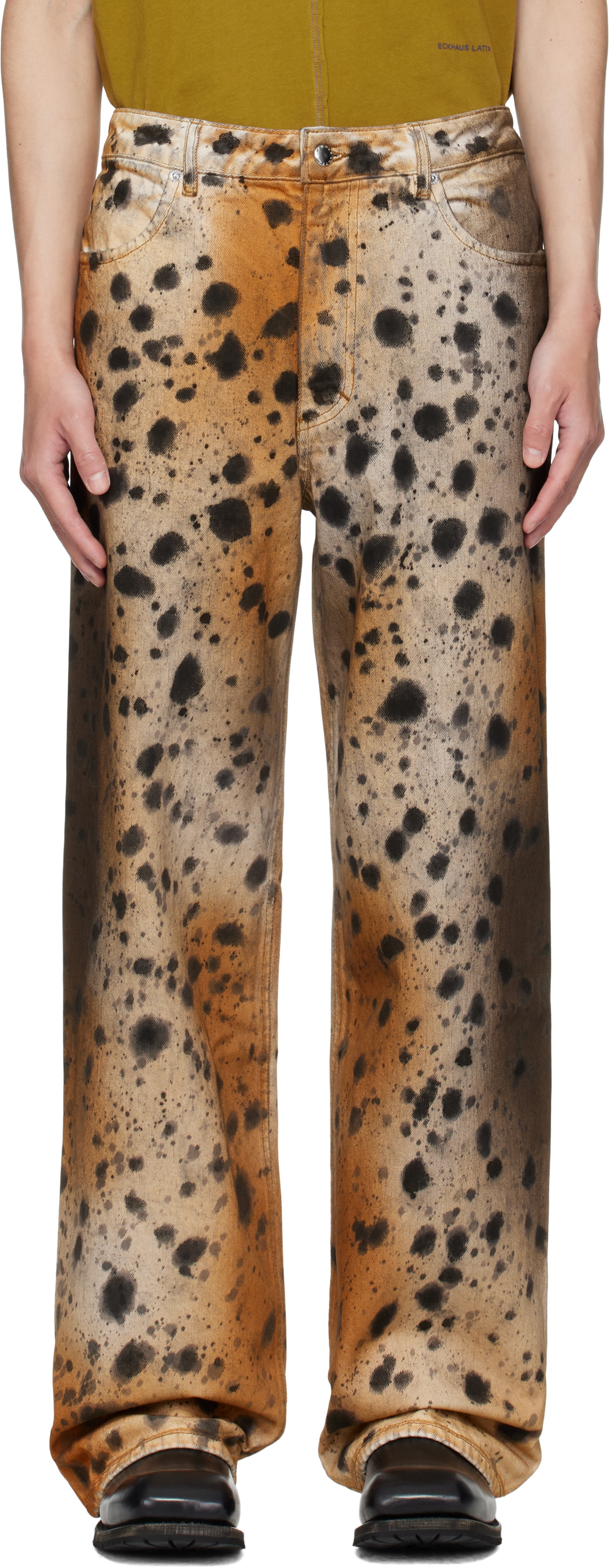 Eckhaus Latta Tan & Beige Wide Leg Jeans