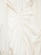 ROCHAS Ruched Cotton Poplin Midi Dress