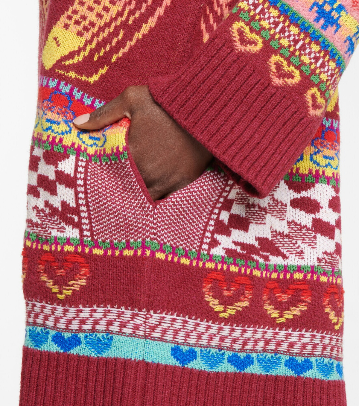 Stella McCartney - Intarsia wool-blend hoodie dress