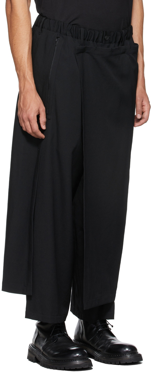 パンツ Yohji Yamamoto Wide Wrap Pants Yohji Yamamoto POUR HOMME Wrap Pants （Black） - Osaka