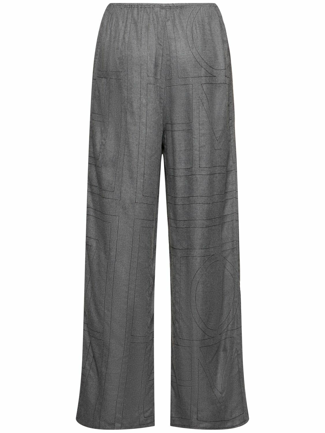 TOTEME Monogram Flannel Pajama Pants Toteme