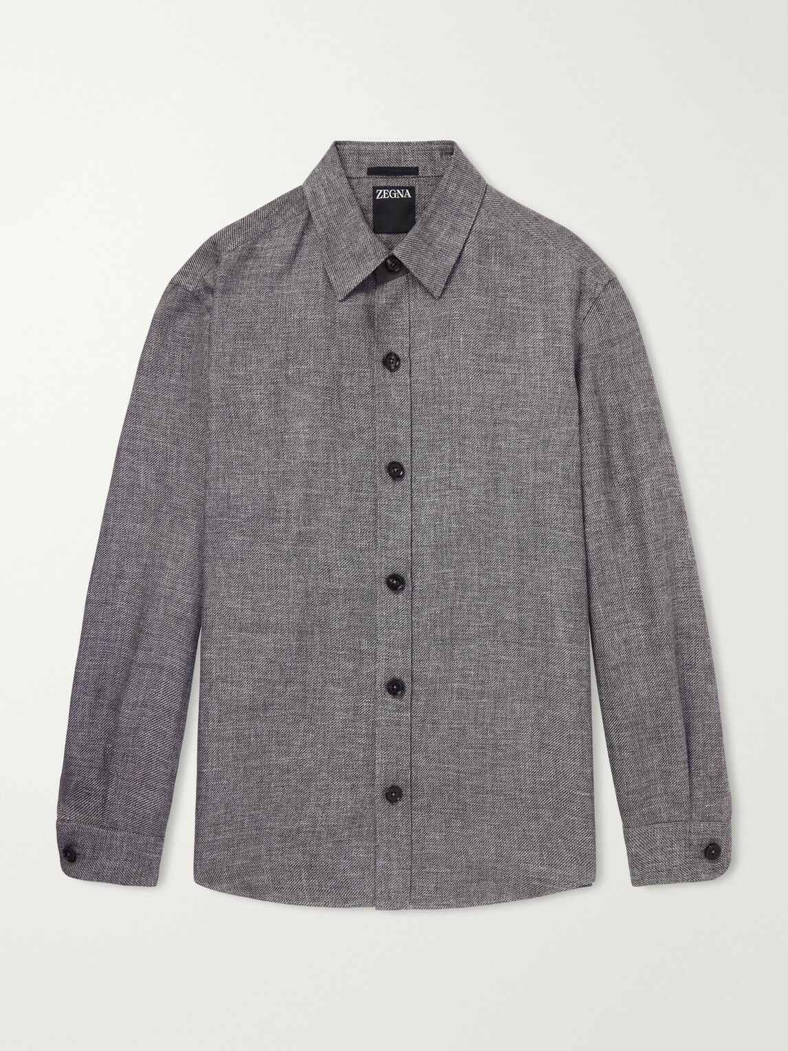 Zegna - Cashmere, Linen and Silk-Blend Overshirt - Gray