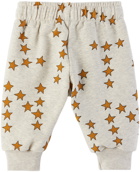TINYCOTTONS Baby Gray Tiny Stars Sweatpants