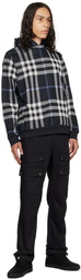 Burberry Navy Check Hoodie