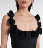 Giambattista Valli Floral-appliqué cotton poplin gown