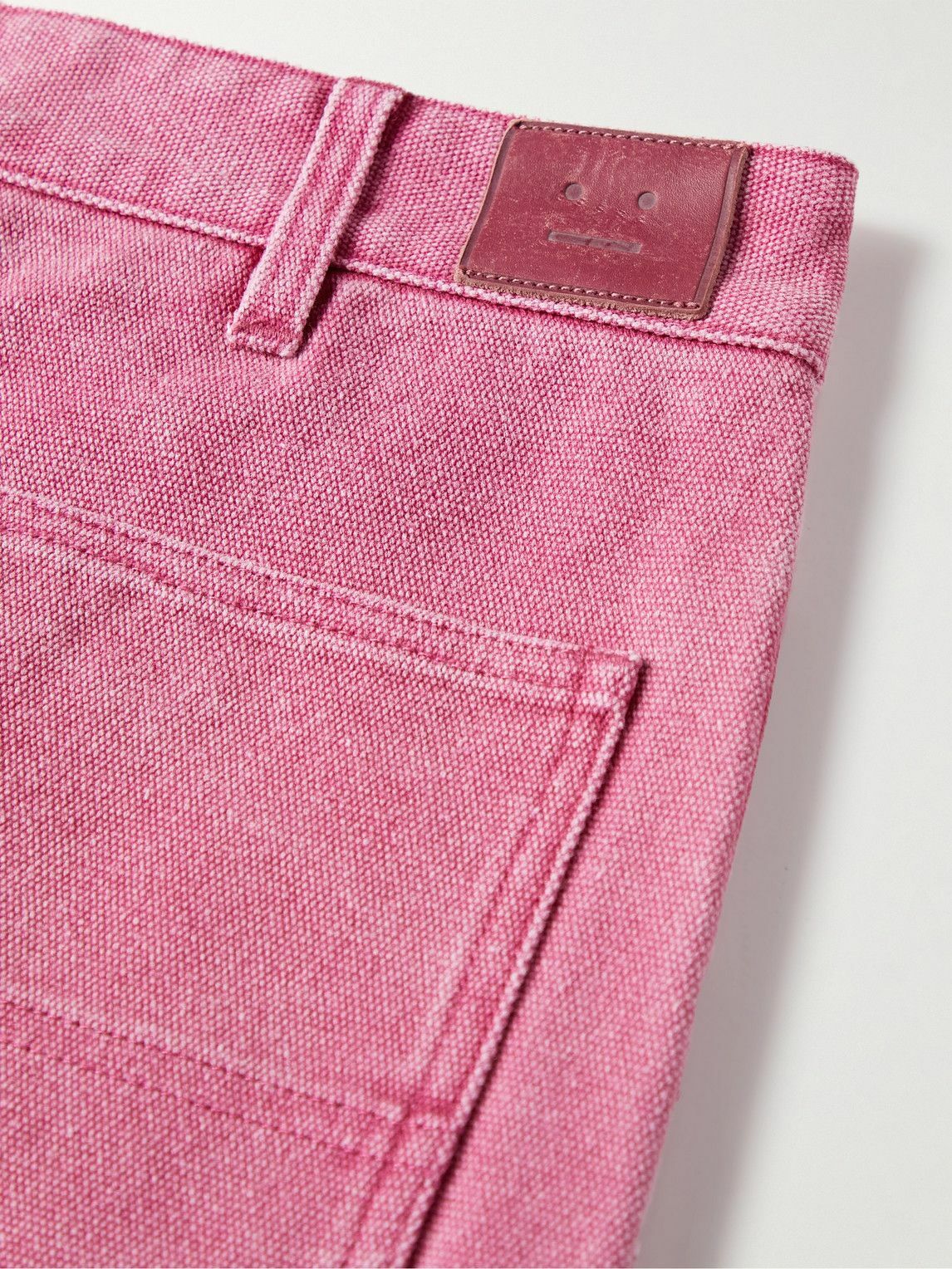 【送料&関税込】Acne Studios Pants In Rose-pink Cotton ACNE STUDIOS Wide-Leg Canvas Trousers | endource