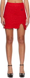 Yuzefi Red Textured Miniskirt