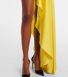 David Koma Asymmetric draped satin minidress