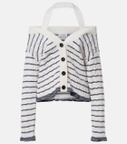 McQueen Cable-knit striped cardigan
