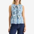 Damson Madder Women's Catrin Reversible Floral Gilet in Blue