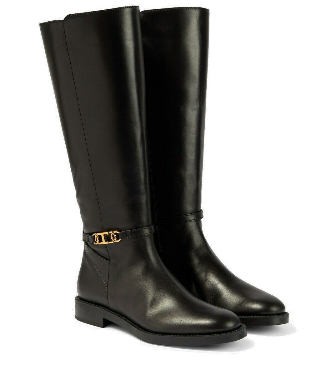 【関税&送料込み】Tod'S T-Buckle Leather Knee-High Boots S Tod's Gomma 60 leather knee-high boots Tod's