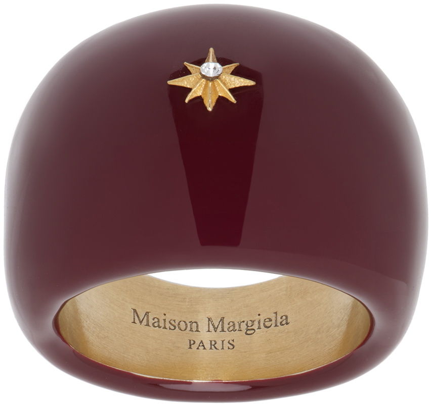 Maison Ringer Maison Margiela Burgundy Signet Ring Maison Margiela