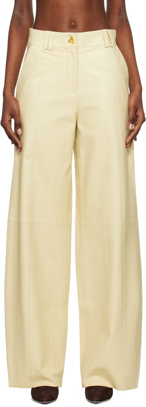 Photo: Aeron Beige Bouquet Leather Pants