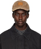 Acne Studios Brown Leather Patch Cap