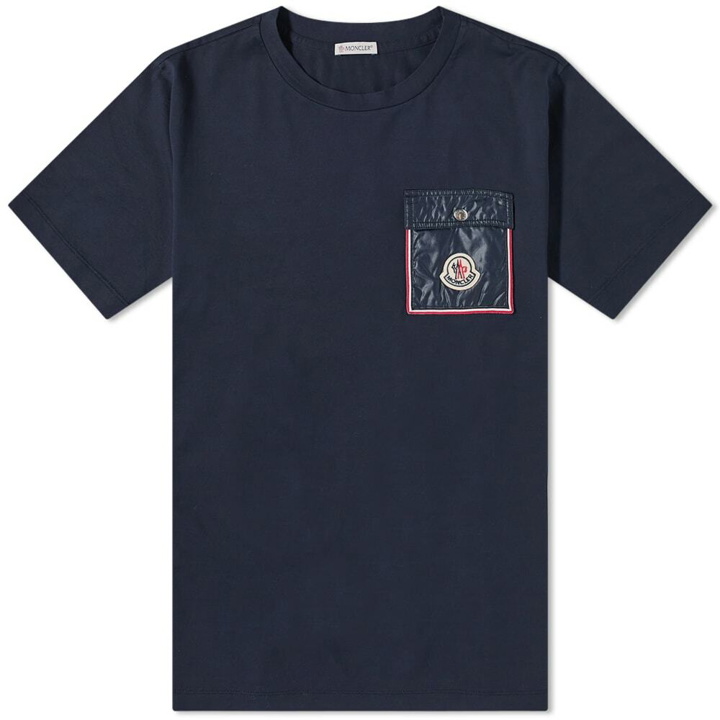 Photo: Moncler Men's Maya Pocket Logo T-Shirt in Navy