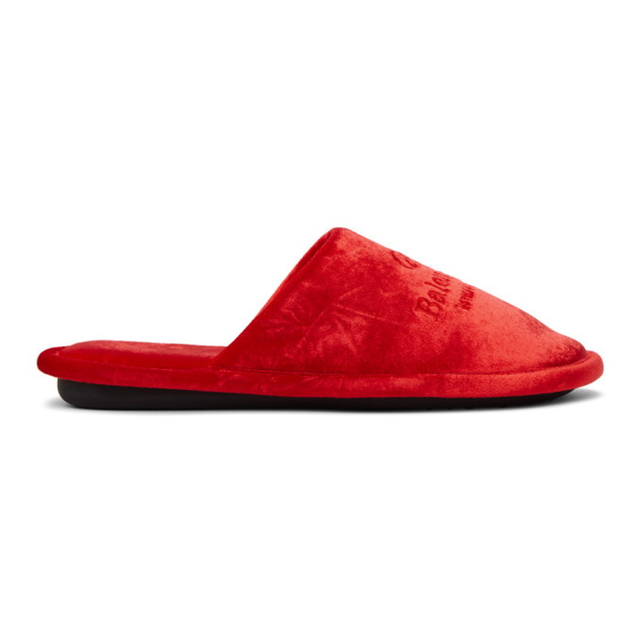 Photo: Balenciaga Red Velvet Home Loafers