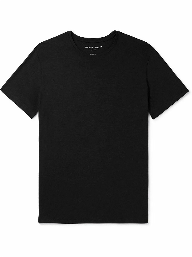 Photo: Derek Rose - Basel Stretch-Modal Jersey T-Shirt - Black