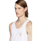 Versace Underwear White Logo Tank Top