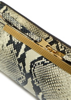 Khaite Donna Snake-effect Leather Clutch - Natural - One Size