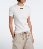 Miu Miu Pointelle cotton T-shirt