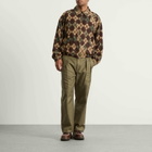 NOMARHYTHM TEXTILE Men's Argyle Zip Jacket in Brown