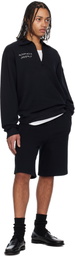 Moncler Genius Moncler x FRGMT Hiroshi Fujiwara Black Embroidered Logo Cotton Shorts