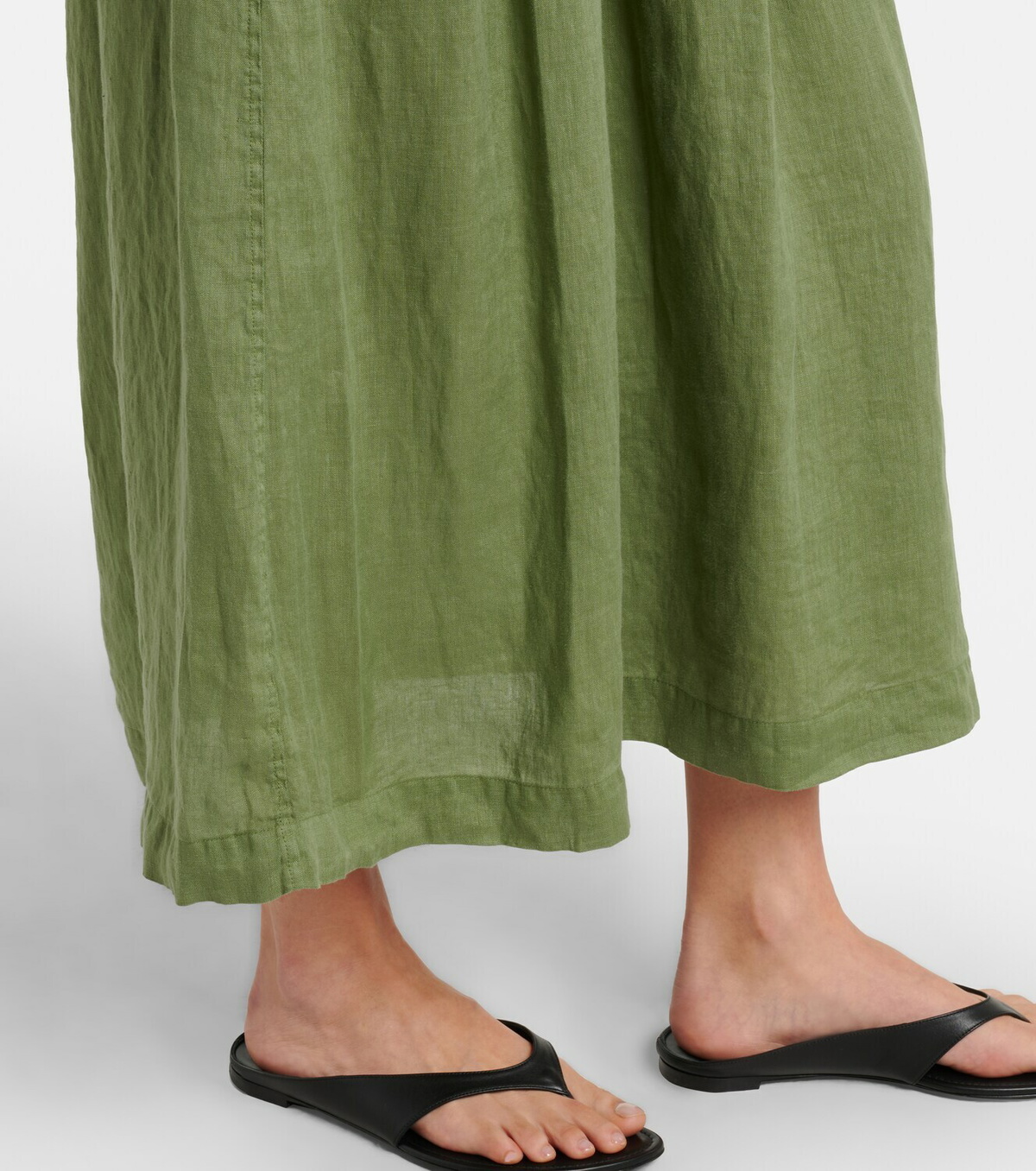 Velvet Linda linen midi skirt