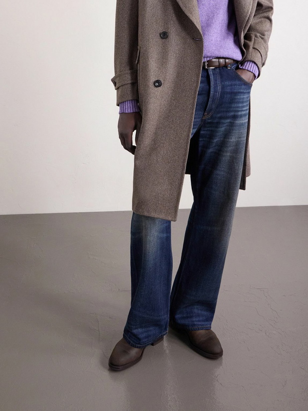 Photo: Edward Green - Lanark Waxed-Suede Desert Boots - Brown