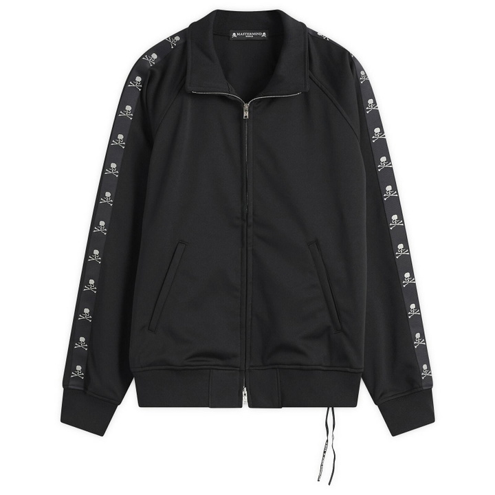 Photo: MASTERMIND WORLD Men's Side Taped Track Jacket in Black