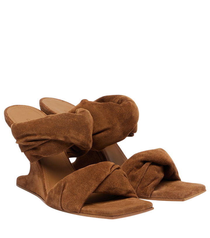 Photo: Rick Owens Twisted Cantilever 80 suede mules