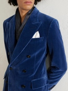 TOM FORD - Cotton-Velvet Tuxedo Jacket - Blue