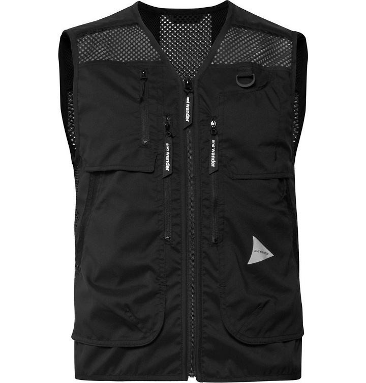 Photo: And Wander - Shell and Mesh Vest - Men - Black