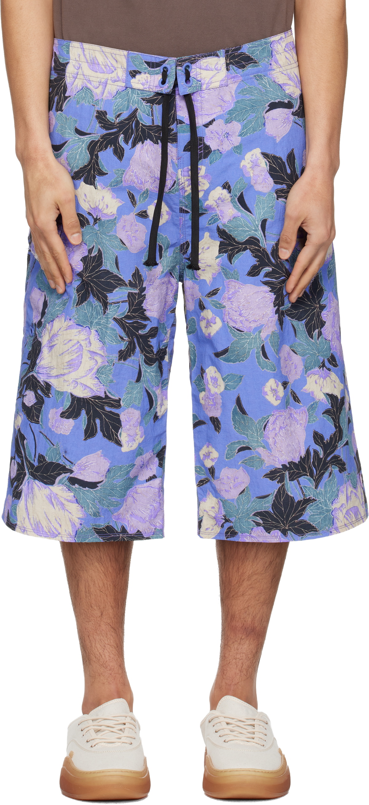 ERL Purple Printed Shorts
