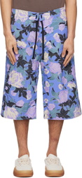 ERL Purple Printed Shorts