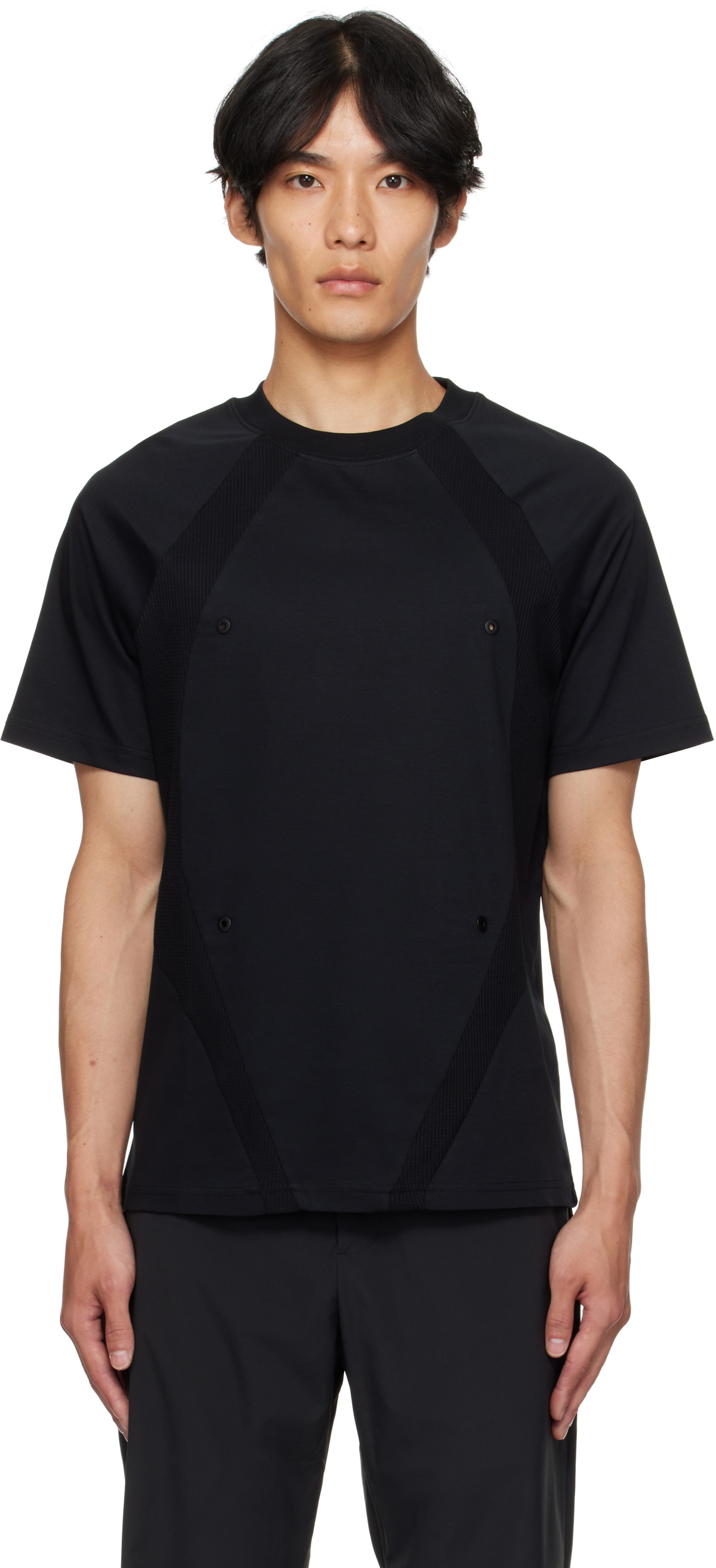 トップス heliot emil tephra t-shirt 23ss HELIOT EMIL Black Tephra T-Shirt Heliot Emil