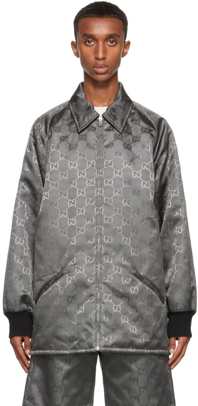 Photo: Gucci Grey Off The Grid GG Jacket