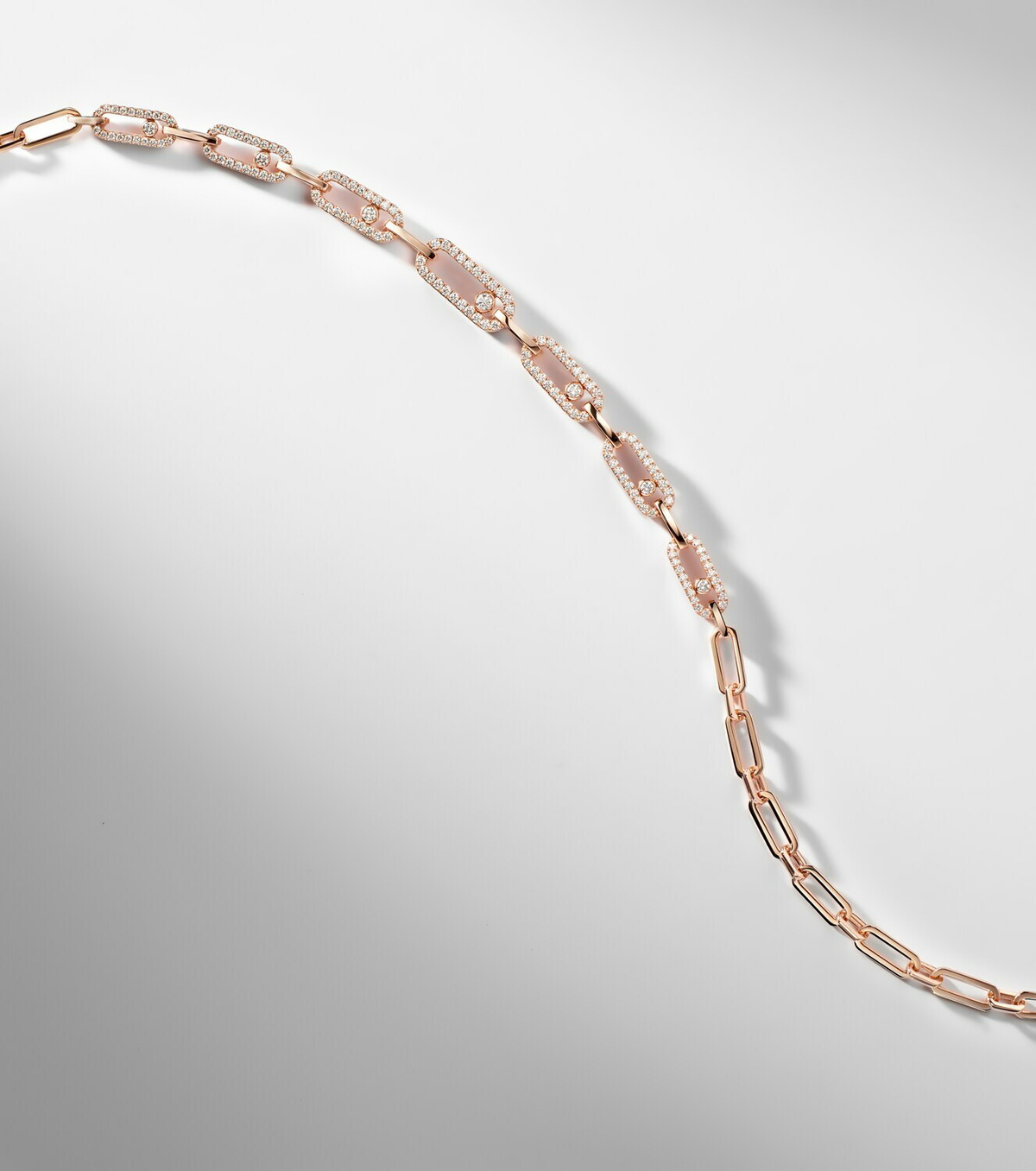 Messika Move Link 18kt rose gold choker with diamonds