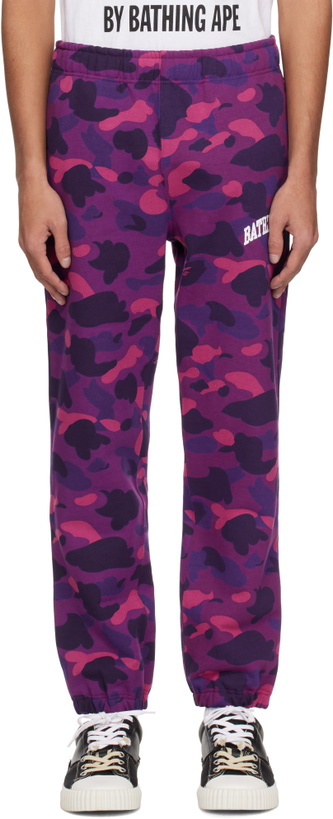 Photo: BAPE Purple Color Camo Sweatpants