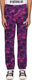 BAPE Purple Color Camo Sweatpants