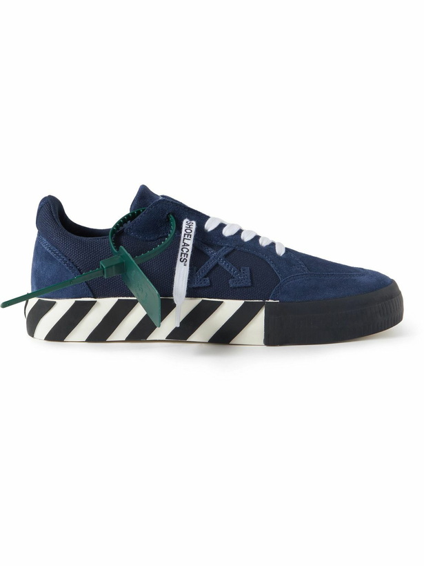 Photo: Off-White - Suede and Canvas Sneakers - Blue