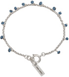 Isabel Marant Silver & Blue Glass Charm Bracelet