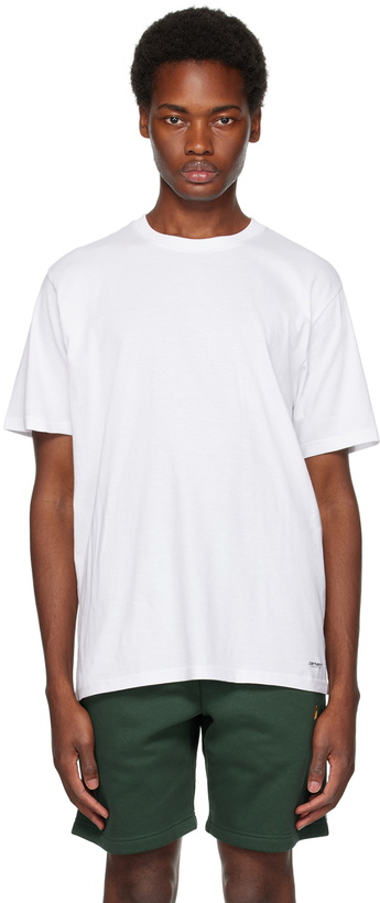 Photo: Carhartt Work In Progress Three-Pack White Standard T-Shirts