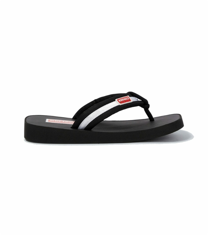 Photo: Kenzo - Logo striped thong sandals