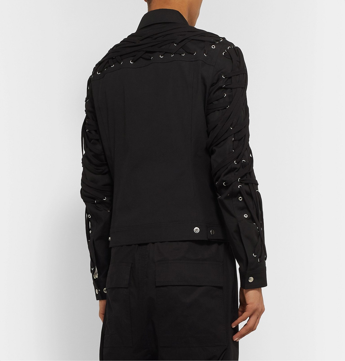 Rick Owens - Slim-Fit Embellished Cotton-Blend Twill Jacket - Black