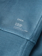 Onia - Garment-Dyed Cotton-Jersey Sweatshirt - Blue