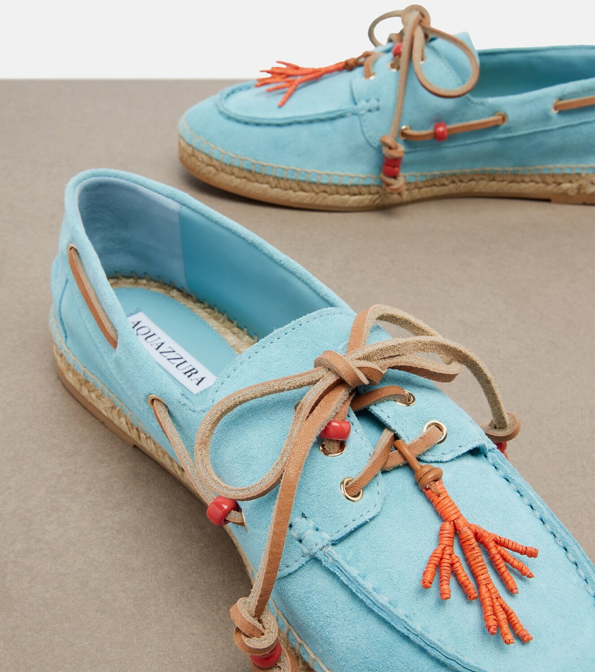 Aquazzura Seafarer beaded suede espadrilles