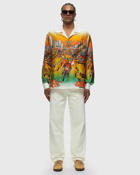 Casablanca Unisex Cuban Collar Long Sleeve Shirt Orange - Mens - Longsleeves