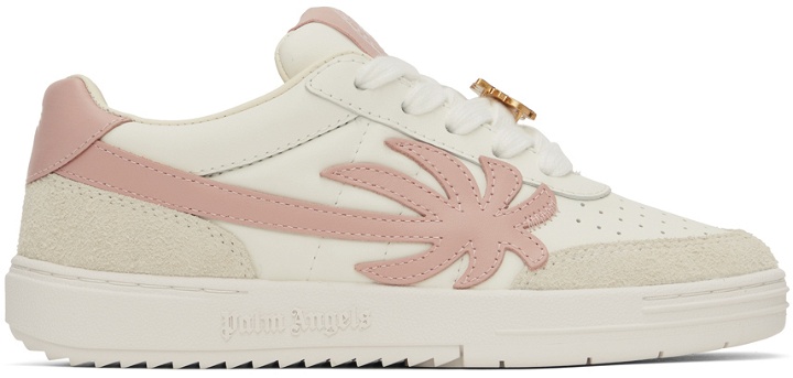 Photo: Palm Angels White & Pink Palm Beach University Sneakers
