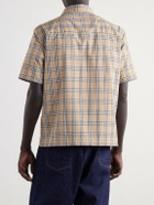 Burberry - Checked Cotton-Poplin Shirt - Neutrals