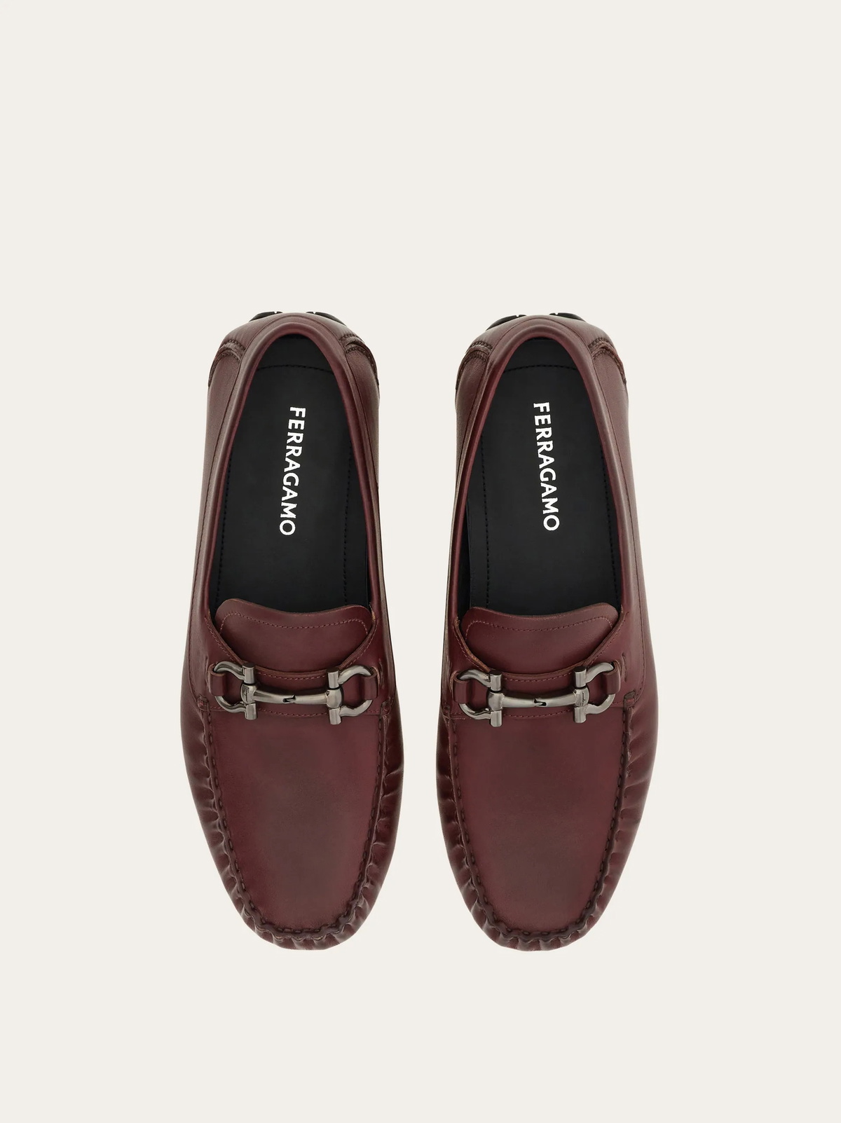 Ferragamo Mens Gancini ornament driver in Red